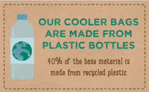 Our Cooler Bags are Made from Recycled Plastic
